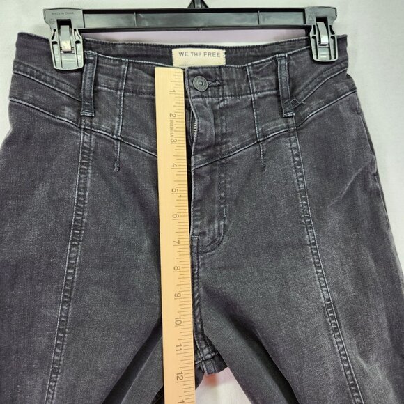 Free People Libre Wide-Leg Jeans Size 28 Stretch High Rise Boho - Picture 4 of 14